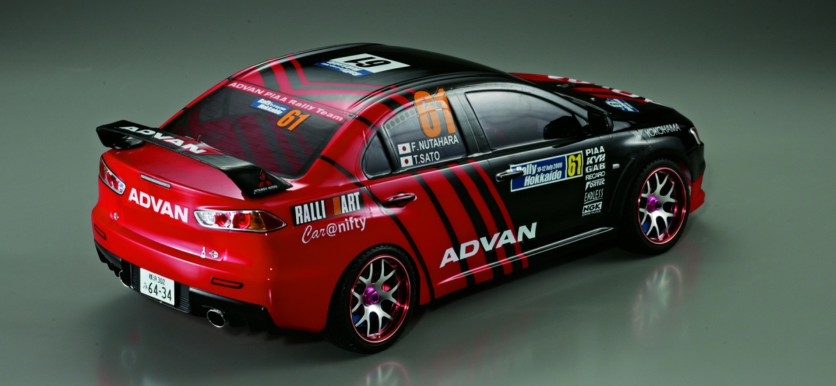 mitsubishi evo rc car body
